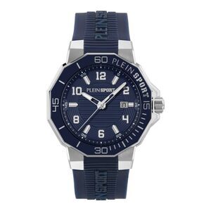 Plein Sport Titan Silicone Watch Silver Mens